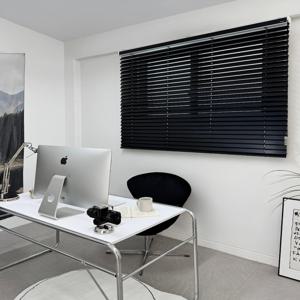 솔리드 블랙 프리미엄 우드 블라인드 (맞춤)