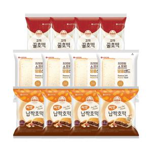 씨앗호떡 97g x4개+소프트 땅콩샌드 160g x4개+꼬마 꿀호떡125g x4개