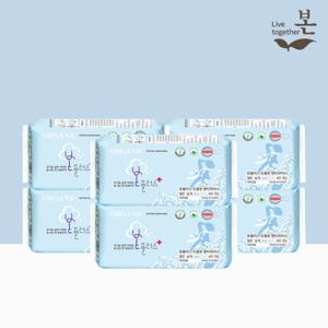 본플러스 국내제조 유기농 순면 생리대 일반팬티라이너 40P, 6팩