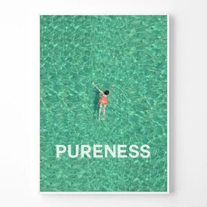 바다 감성 인테리어 윤슬 여름 풍경 포스터 액자_pureness orange A_P