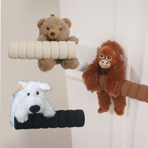 원룸 자취방 문고리 방문 현관 문 손잡이 커버 인형 - 곰돌이 곰 원숭이 오랑우탄 강아지