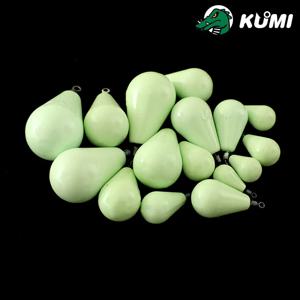 쿠미 슈퍼 야광 물방울 도래 봉돌 묶음팩 문어 갑오징어 주꾸미 축광봉돌 추