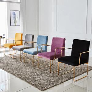 [리퍼] 마이티 벨벳 패브릭 골드 팔걸이 식탁 카페 의자 인테리어 체어 CL279