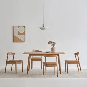 오트밀 6인 원목식탁