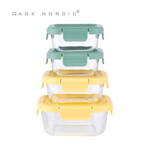 에어락 밀폐찬통 정사각 4종8P