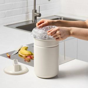 스테인리스 진공 음식물 쓰레기통_2.8L_오프화이트