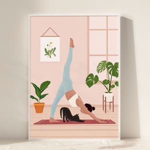 아트월 드로잉 컬러풀 전시 포스터 갤러리 그림 인테리어 액자_요가