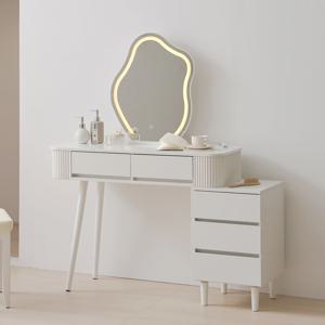 보드민 LED조명 템바보드 콘솔 수납 화장대 + 거울세트