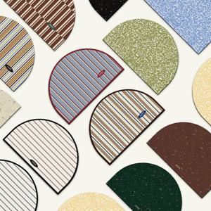 도미토리 반원 빨아쓰는 소프트 규조토 발매트 13type 주방 현관 화장실 매트