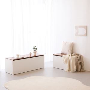 국내제작 리노 1200+800셋트 벤치 수납 의자 스툴 E0자재 LPM마감