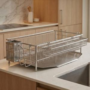 올스텐 설겆이 거치대 1단 그릇 식기 건조대 물빠짐 트레이 아기 이유식 식기 보관함