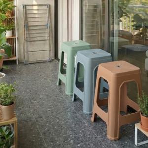 스툴 예쁜 보조 화장대 서브 pp 플라스틱 카페 야외 편의점 사각 의자 3color