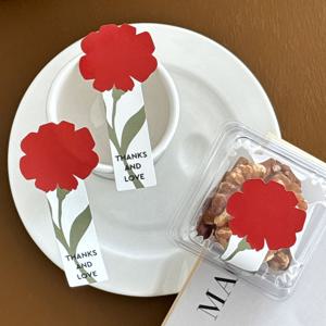 가정의달스티커 카네이션 선물포장 미니 띠 스티커 답례품 트루 20장(40개)