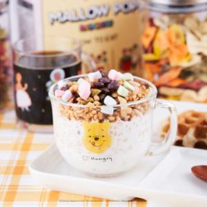 곰돌이 푸 투명 유리 시리얼 컵 C01