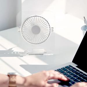 아크릴 USB 투명 타이머 탁상 선풍기