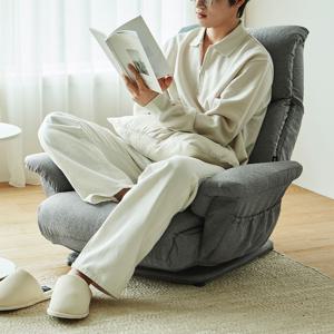 휴 회전형 팔걸이 좌식 1인 리클라이너 패브릭 소파