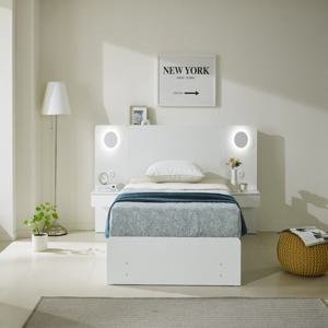 데코라인 템바보드 화이트 서랍형 슈퍼싱글침대(SS) 프레임 방문설치