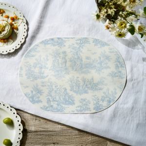 프릴리옹 오벌 실리콘 식탁매트 페일블루