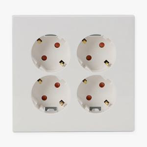 아남르그랑 4구 매입 콘센트 커버 벽면 아펠라 화이트