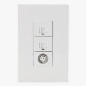 아남르그랑 CATV2방+8P+8P 1개용 아펠라 화이트 벽 매입 매립 스위치 통신