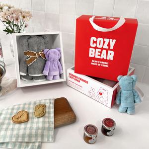 무무프렌즈 코지베어 220g 곰돌이&미니베어 타올 선물포장수건 집들이 축하 선물세트