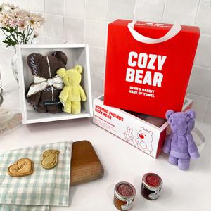 무무프렌즈 코지베어 200g 곰돌이&미니베어 타올 선물포장수건 집들이 축하 선물세트