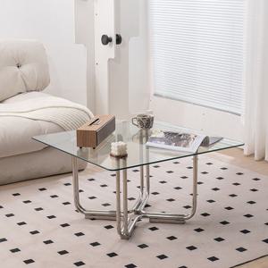 코어테이블 강화유리 스테인리스 좌식테이블 인테리어 거실테이블