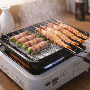 하코야 원적외선 핸디 세라믹 석쇠 그릴팬/손잡이 그릴팬