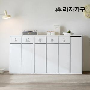 리빈 E0등급 재활용 분리수거함 수납장 3칸 70L 4colors