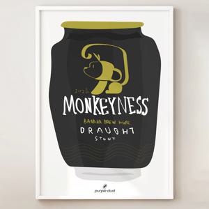캔맥주 그림 맥주 포스터 이자카야 흑맥주 술집 원숭이 인테리어