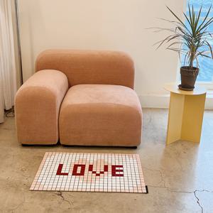 러브 하트 타일매트 세라믹 발매트 현관 주방 매장 인테리어소품 주문제작