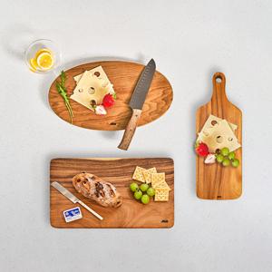 오블롱 레인트리 사각 타원 패들 원목 도마
