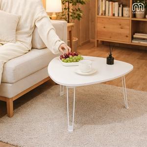 세아 완제품 거실 테이블 600 접이식 1인용 원룸 좌식 식탁 미니 상 사이드 탁자 화이트