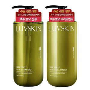 루브스킨 맥주효모 샴푸 1000ml + 트리트먼트 1000ml (베이비파우더향)
