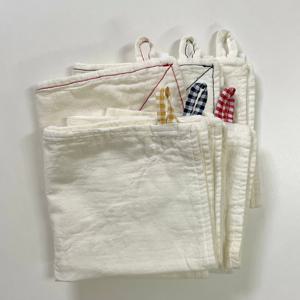 [4+1]정련된 3겹 4겹 소창 무형광 순면 주방 고리 어린이집 손수건 핸드 타올 답례품