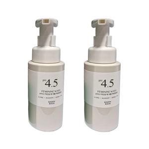 해피바스 여성청결제 pH4.5 약산성 쑥 버블 250mlx2개 Y존 저자극 데일리 여성세정