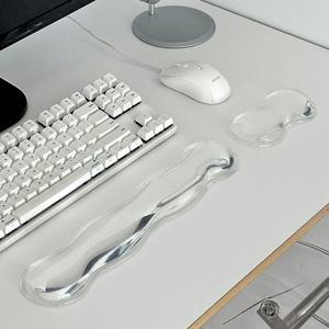 플로잉 쿨 실리콘 키보드 마우스 손목 거치대 세트 손목받침대 쿠션