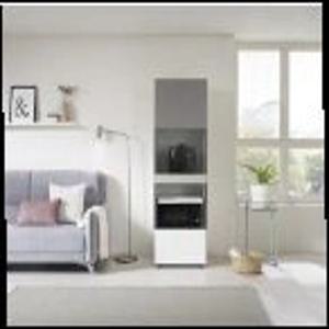 비크 주방 키큰 광파오븐 렌지대 선반 다용도 수납장 600 그레이 방문설치