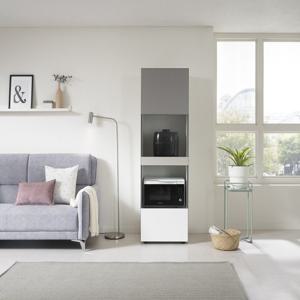 비크 주방 키큰 광파오븐 렌지대 선반 다용도 수납장 600 베이비핑크 방문설치