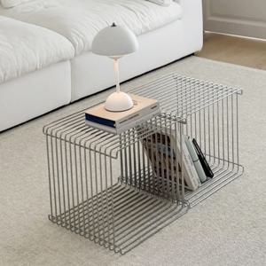 모듈 와이어 거실 협탁 철제 큐브 침실탁자 사이드테이블 매거진 잡지꽂이