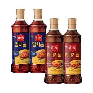 하선정 멸치액젓 골드 800g x2개+까나리액젓 골드 800g x2개