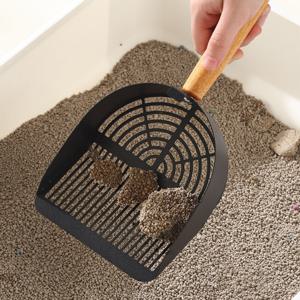 고양이모래삽 똥삽 블랙 스텐 벤토나이트 두부모래 삽