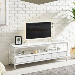 신혼집 깔끔모던라인 3칸서랍 철제프레임 1단선반 거실장(1500 2색)