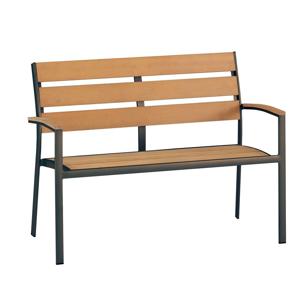 야외용의자 2인 정원벤치 알루미늄 수지목체어 카페 전원주택 펜션 가든가구 CA053D