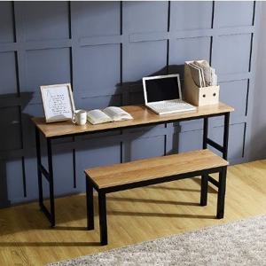 심플우드상판라인 슬림 와이드 철재프레임 책상의자세트 1500