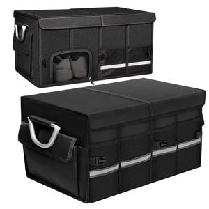 63L 자동차 트렁크정리함 접이식 방수 패브릭 손잡이 칸막이 수납함