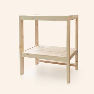 DIY 심플리 렌지대 2단선반 WDA05 원목 밥솥렌지대 수납장