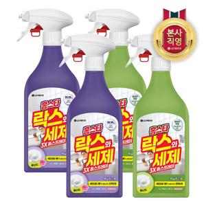 홈스타 락스와세제 3X 스프레이 500ml X 4개(후레쉬2+후로랄2)