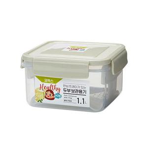 코멕스 안심트레이가 있는 두부보관용기 1.1L 밀폐용기