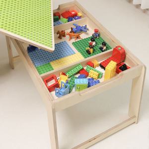 블럭 에듀오 원목 입식 첵상 의자 테이블 세트 레고 듀플로 호환